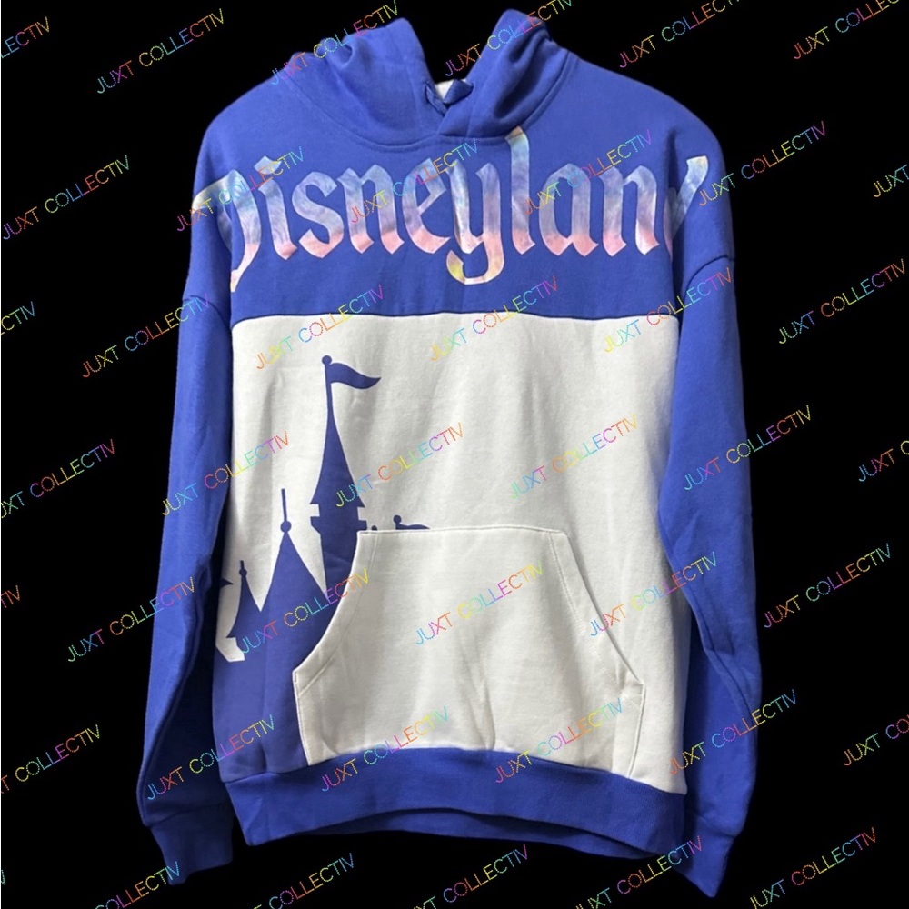 NWT Disneyland Castle Blue Hoodie Sweatshirt